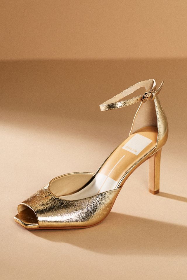 Dolce Vita Serlo Crinkle Patent Leather Heels #1