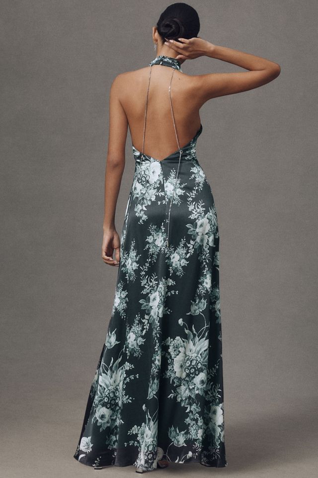 BHLDN Chain-Back Halter Maxi Dress #1