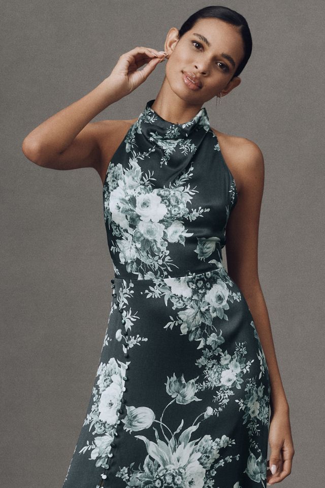 BHLDN Chain-Back Halter Maxi Dress #3