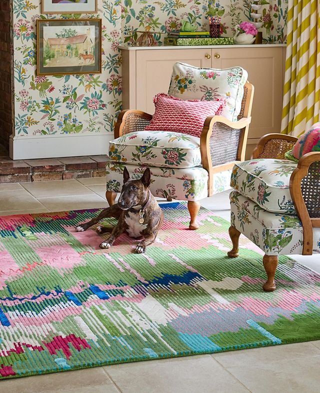 Harlequin x Sophie Robinson Wilderness Peridot and Emerald Rug #4