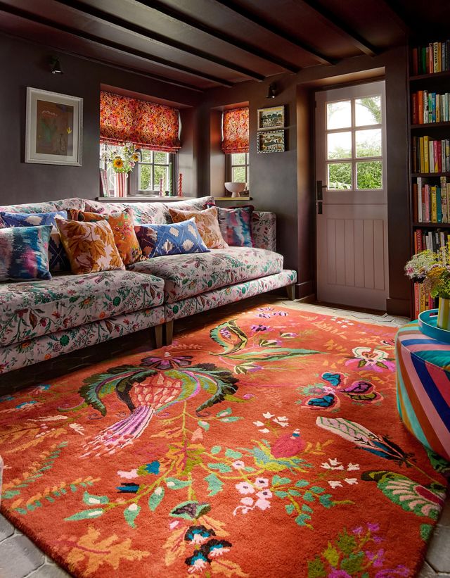 Harlequin x Sophie Robinson Wonderland Floral Amber and Lapis Rug #3
