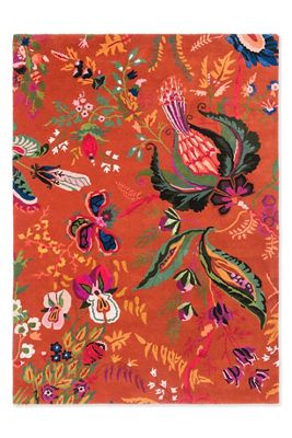 Harlequin x Sophie Robinson Wonderland Floral Amber and Lapis Rug