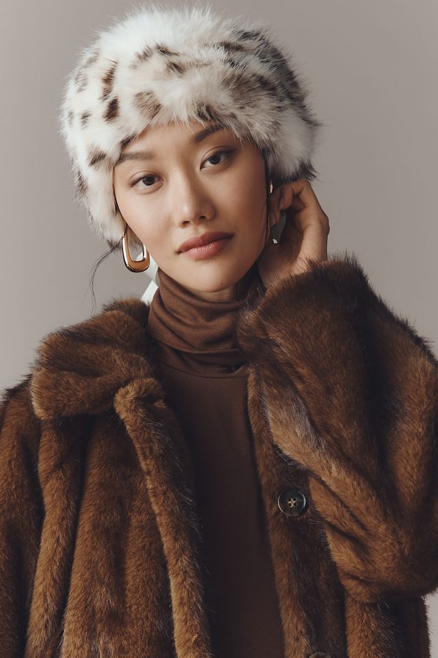 Violet & Brooks Faux Fur Leopard Headband #1