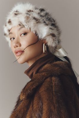 Violet & Brooks Faux Fur Leopard Headband