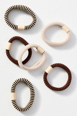 Daily Practice Sporty Stripe Hair Ties, Set of 6