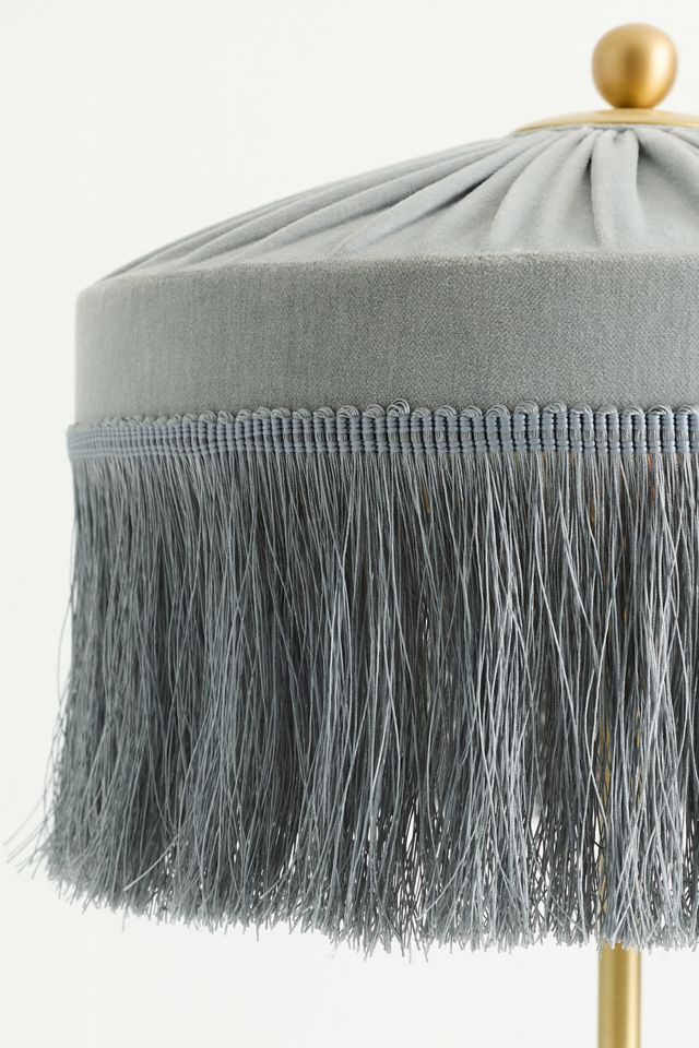 Sinclair Fringe Velvet Table Lamp #3