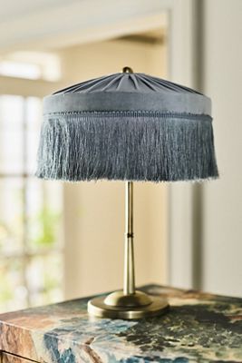 Sinclair Fringe Velvet Table Lamp