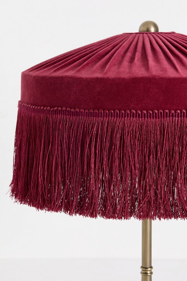 Sinclair Fringe Velvet Table Lamp #2