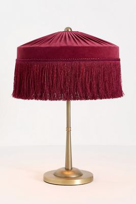Sinclair Fringe Velvet Table Lamp