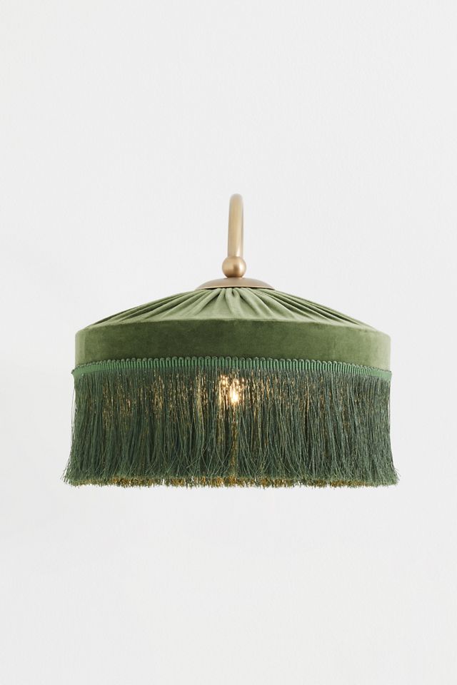 Sinclair Tassel-Fringed Velvet Sconce Wall Light #2