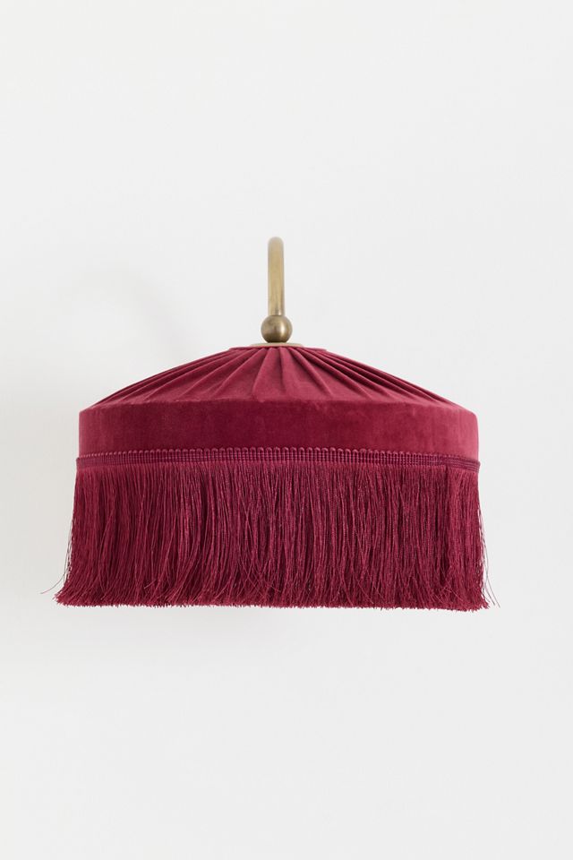 Sinclair Tassel-Fringed Velvet Sconce Wall Light #1