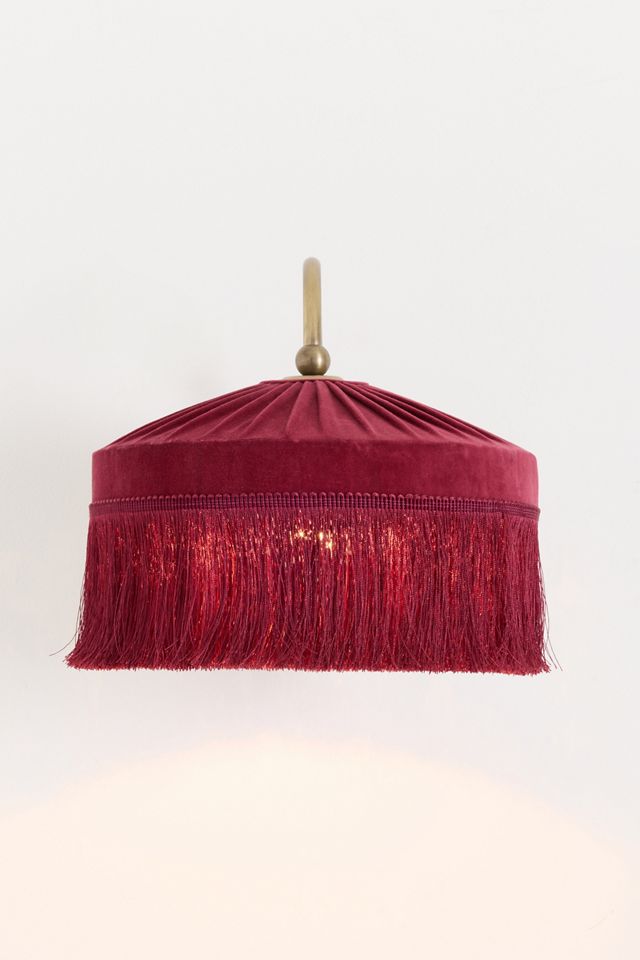 Sinclair Tassel-Fringed Velvet Sconce Wall Light #2