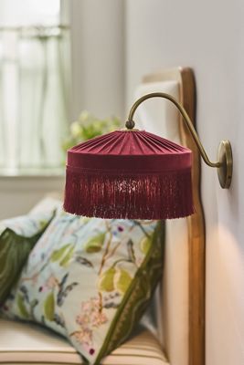 Sinclair Tassel-Fringed Velvet Sconce Wall Light