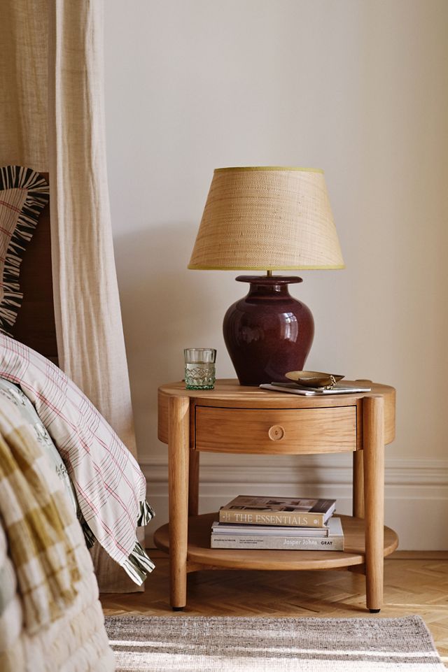 Burgundy Jug Ceramic Table Lamp Base #4