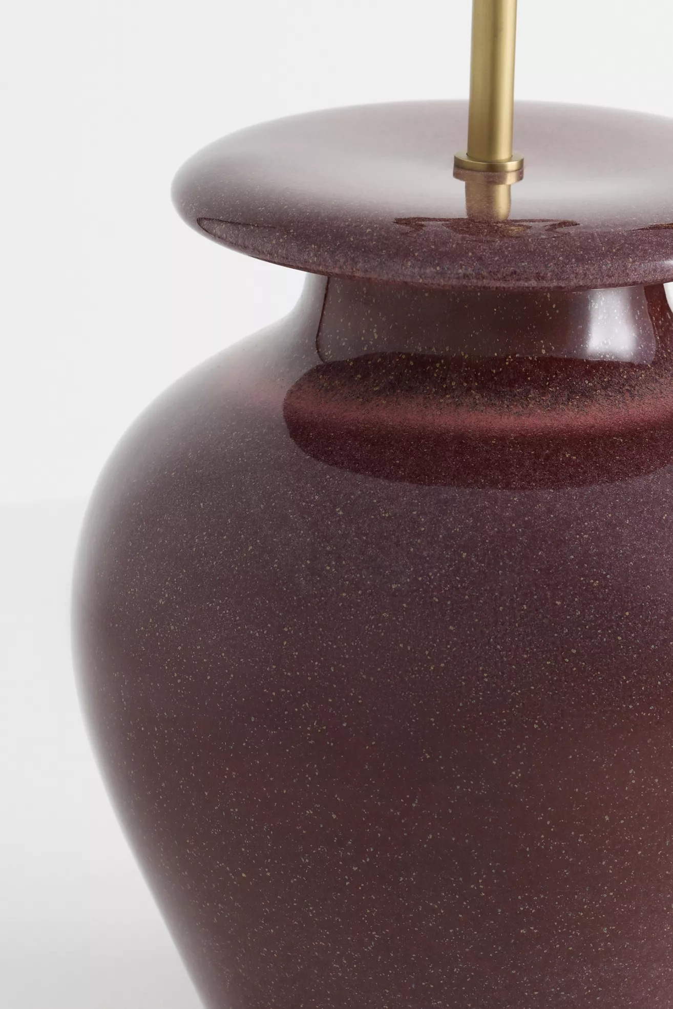 Burgundy Jug Ceramic Table Lamp Base - thumbnail 2