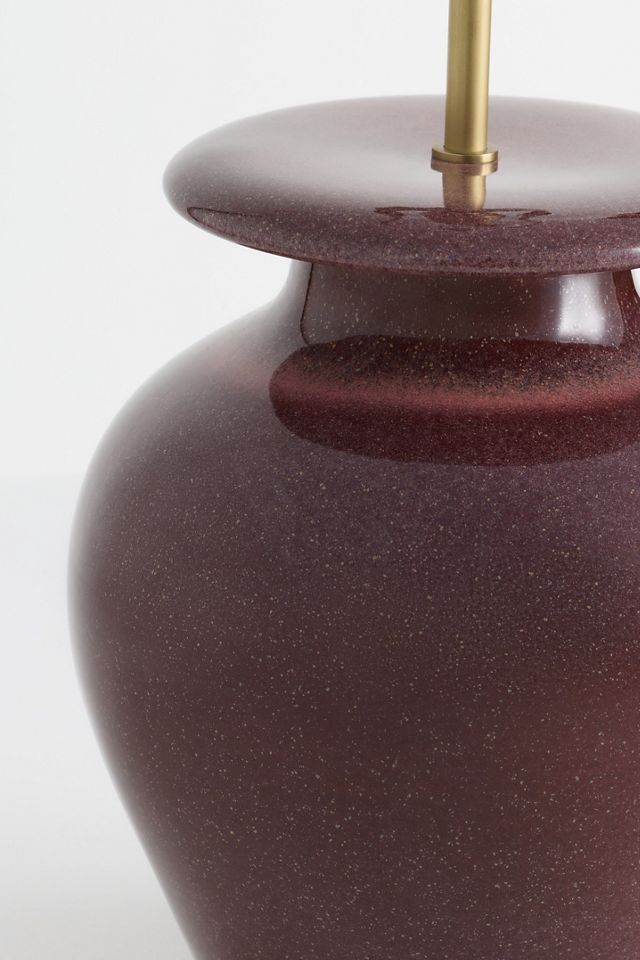 Burgundy Jug Ceramic Table Lamp Base #1