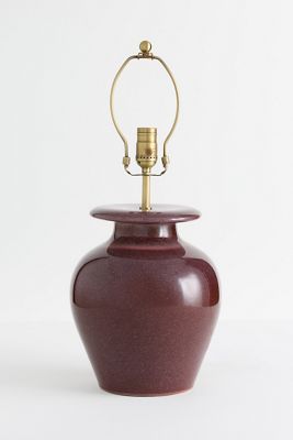 Burgundy Jug Ceramic Table Lamp Base