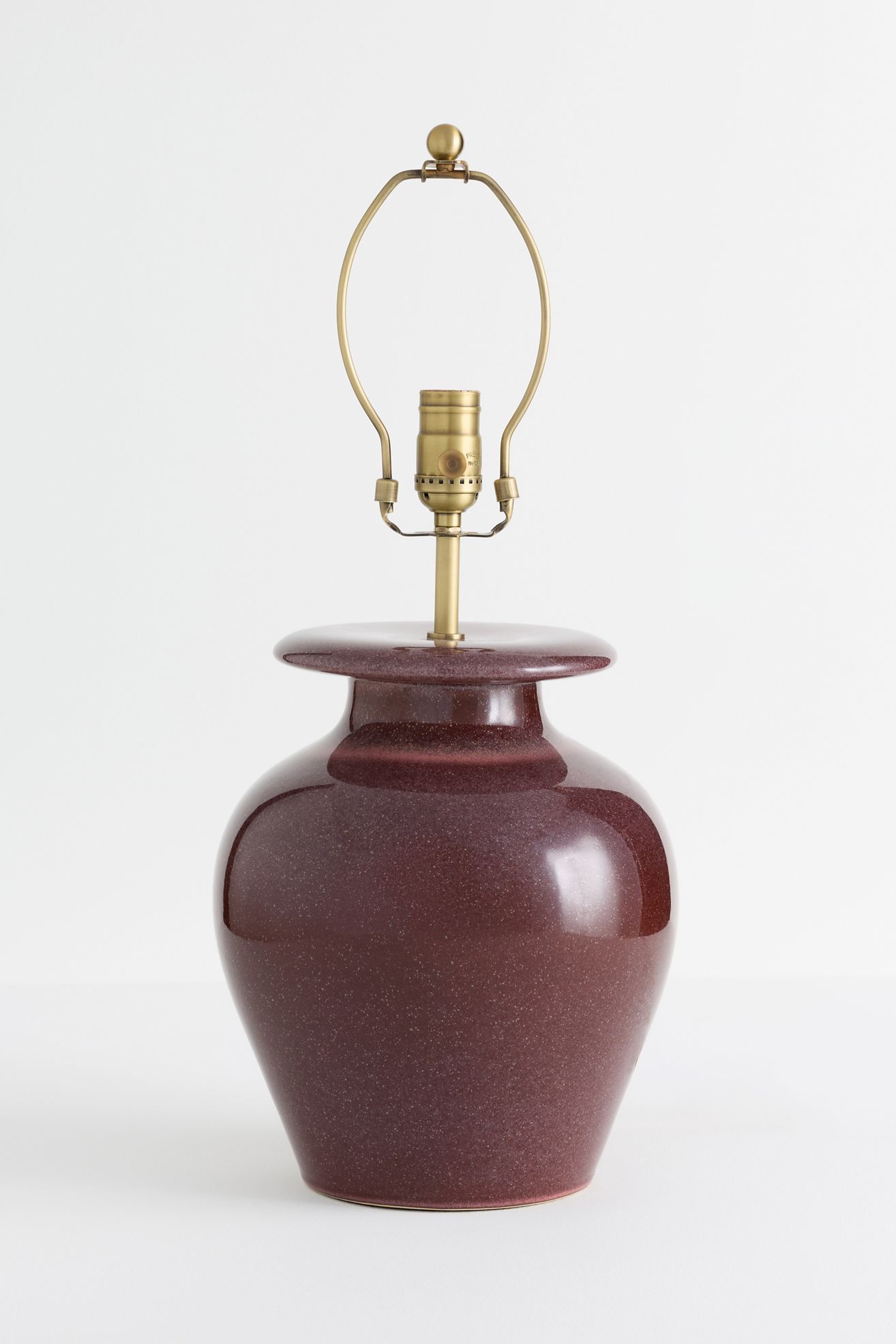 Burgundy Jug Ceramic Table Lamp Base - Burgundy, Standard, One Size