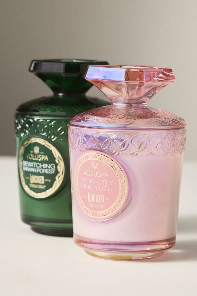 Voluspa Perfectly Pink Yuzu Wicked Glass Candle #1