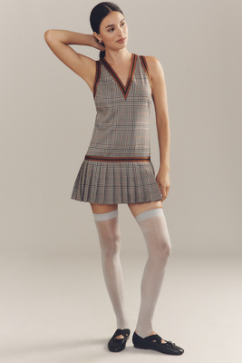 Lechery Silky Shiny Stirrup Thigh-high Tights In Gray