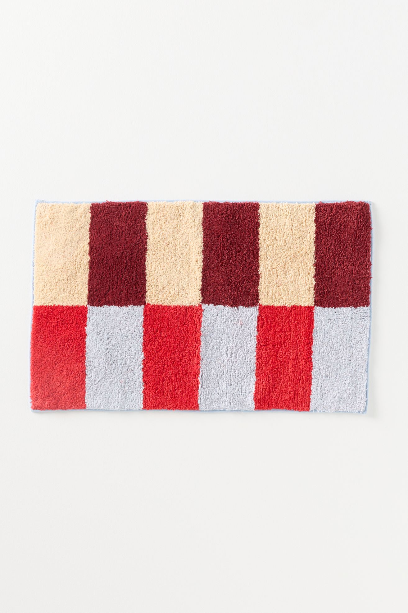 Damson Madder Cotton Woven Striped Bathmat - Warm Multi, Standard, 21" X 34"