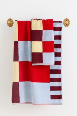 Damson Madder Cotton Woven Stripe Towel Collection