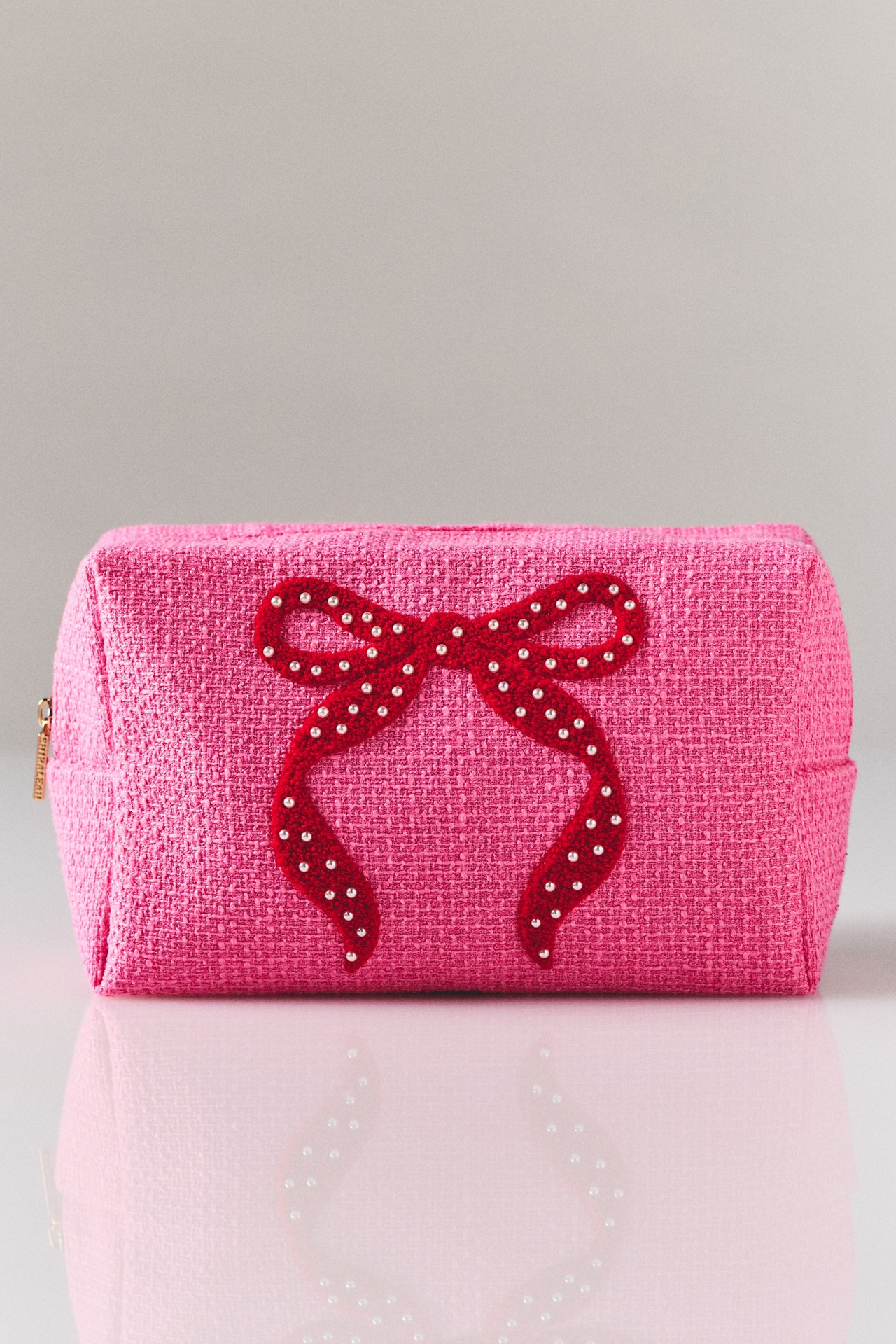 Shiraleah Mara Large Pink Bow Pouch