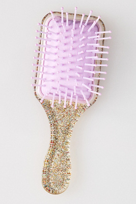 By Anthropologie Square Mini Glitter Brush In Silver