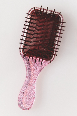 By Anthropologie Square Mini Glitter Brush In Pink