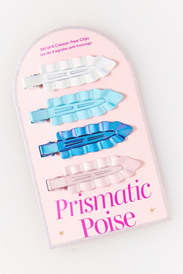 By Anthropologie Iridescent Crease-free Clips, Set Of 4 In Multi