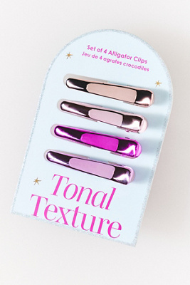 By Anthropologie Mini Chrome Alligator Clips, Set Of 4 In Multi