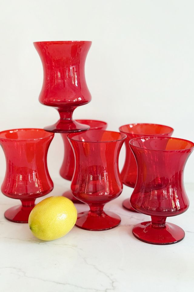 Old Flame Candle Co. Vintage MCM Morgantown Red Glassware #1