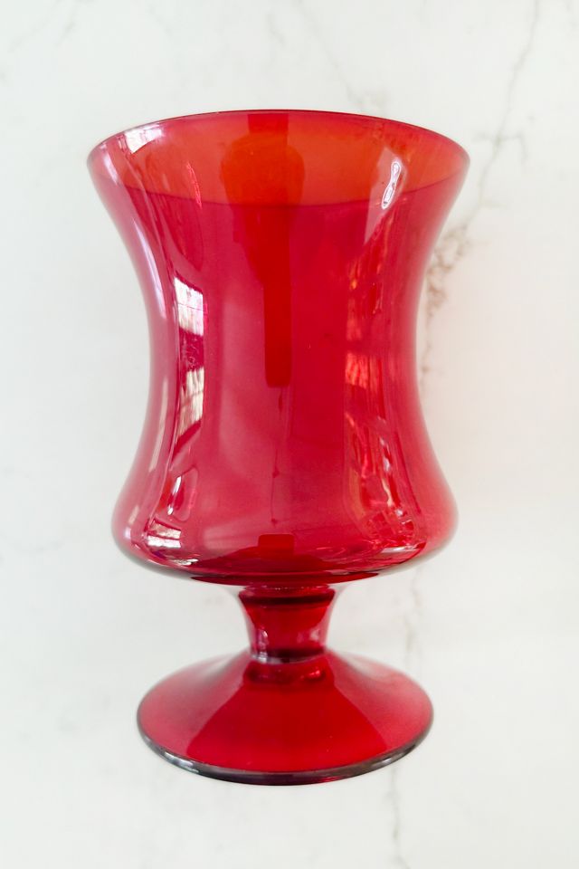 Old Flame Candle Co. Vintage MCM Morgantown Red Glassware #2