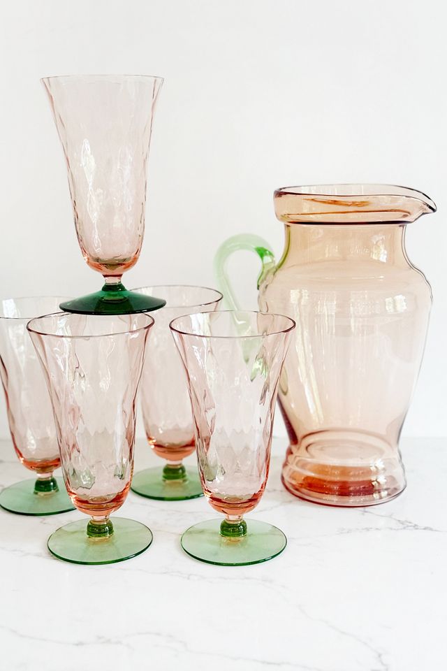 Old Flame Candle Co. Vintage Rare Tiffin Glow Glass Set #1