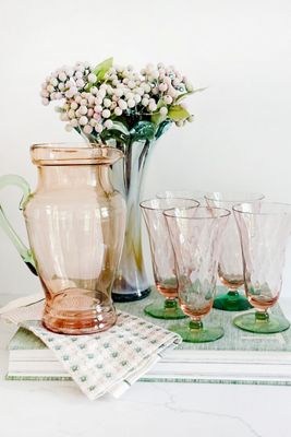 Old Flame Candle Co. Vintage Rare Tiffin Glow Glass Set