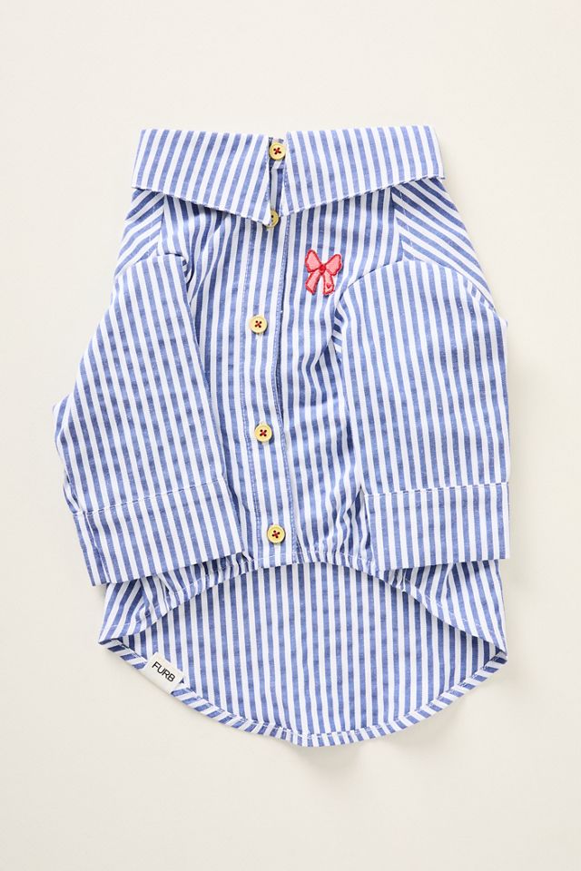 Cupid's Bow Striped Pet Button-Up #1