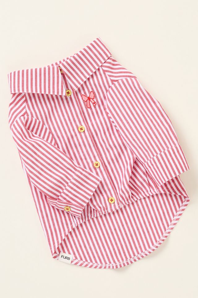 Cupid's Bow Striped Pet Button-Up #1