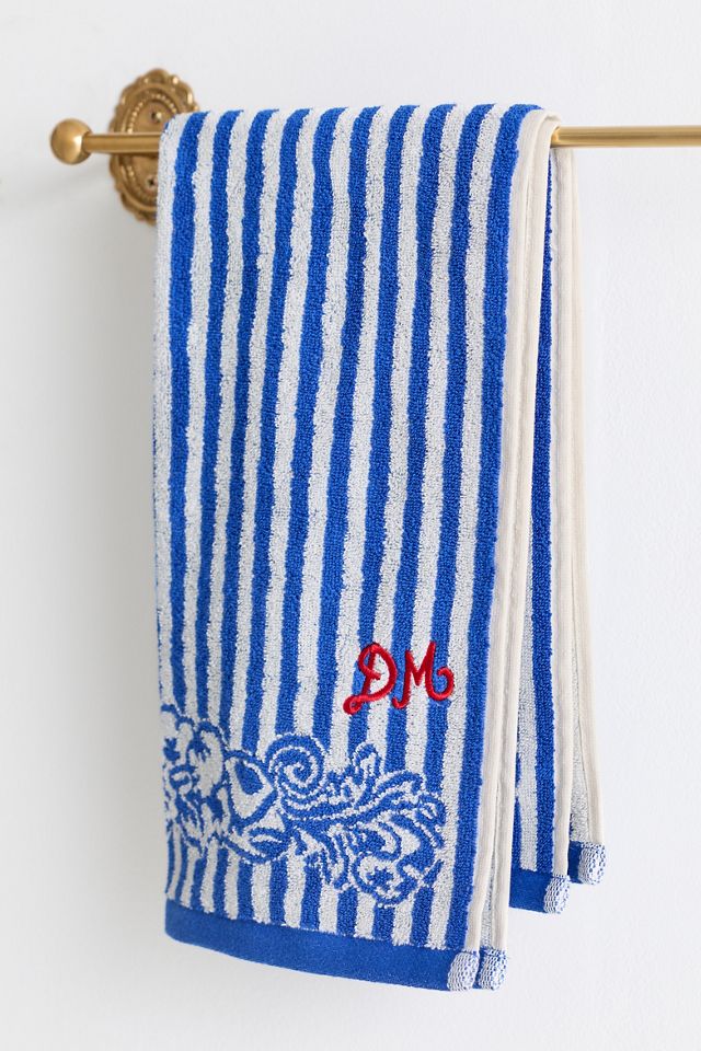 Damson Madder Toile Cotton Terry Hand Towel  #1