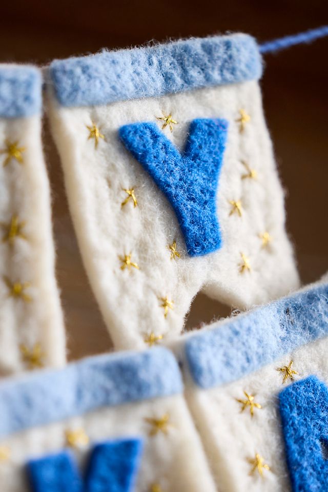 Happy Hanukkah Felt Garland #1