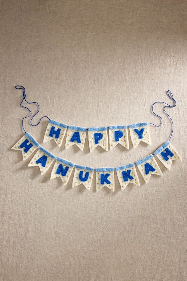 Happy Hanukkah Felt Garland #2
