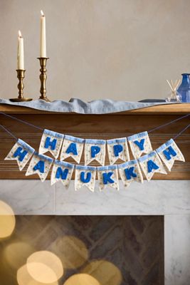 Happy Hanukkah Felt Garland