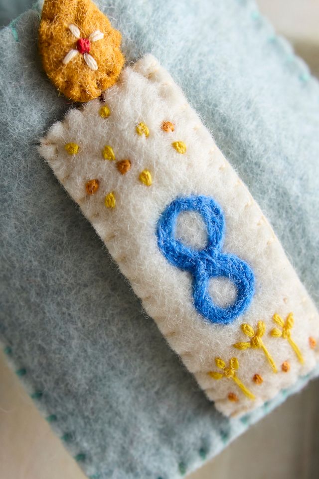 Hanukkah Countdown Felt Garland #1