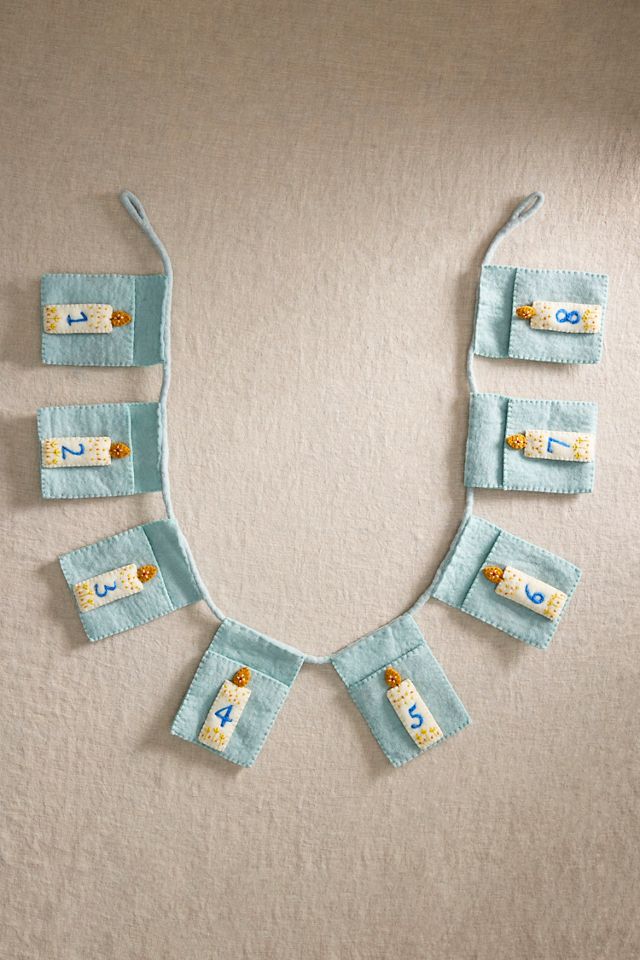 Hanukkah Countdown Felt Garland #2