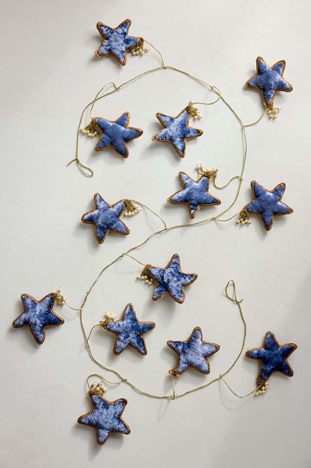 Beaded Velvet Stars Garland #2