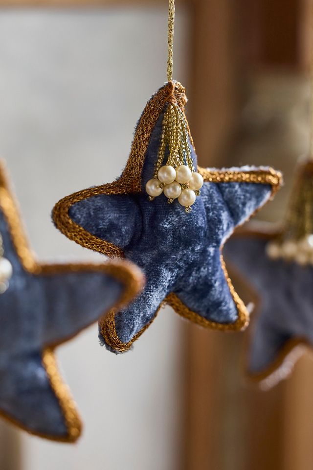 Beaded Velvet Stars Garland #3