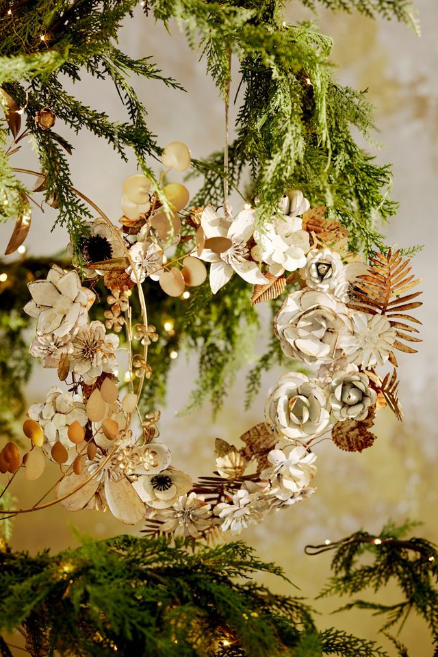 Winter Florals Iron Wreath #2