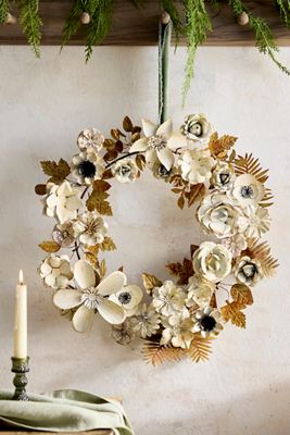 Winter Florals Iron Wreath
