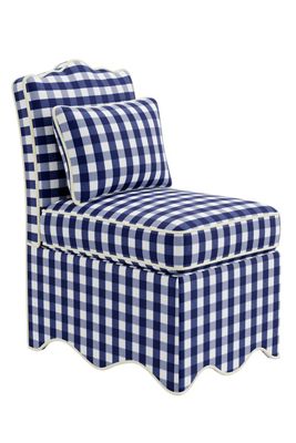 Scallop Linen Blend Slipper Chair