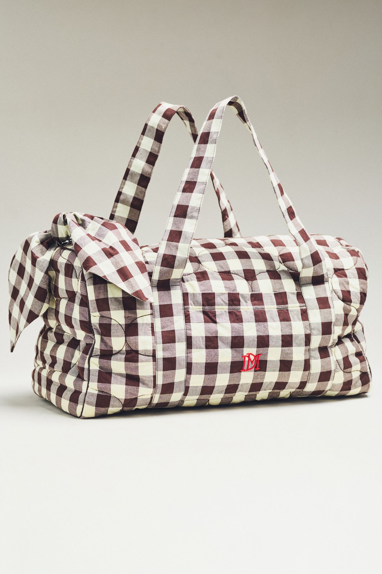 Damson Madder Exclusive Cotton Quilted Weekender Bag - Butter Gingham, One Size