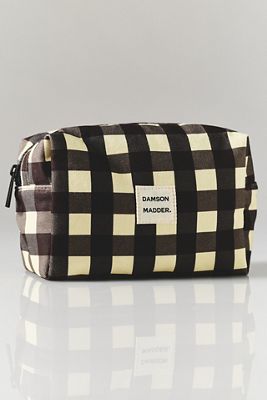 Damson Madder Plaid  Cotton Makeup Bag